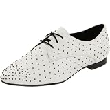 Report Signature Women's Tyler Oxford,White Leather,8.5 M US