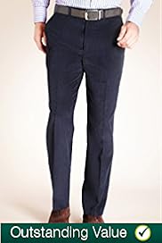 Big Tall Pure Cotton Flat Front Corduroy Trousers