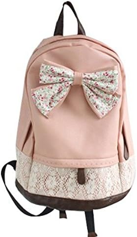 Caroata Casual Style Korean Lace Floral Leisure Canvas Backpack Rucksack