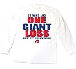 2007 Superbowl Champions New York Giants Long Sleeve T-Shirt 18 Wins One Giant Loss - White