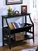 Black Finish Wood MAGAZINE TABLE / RACK With Shelves
