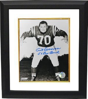 Art Donovan Autographed/Hand Signed Baltimore Colts 8x10 Photo Custom Framed 5 X Pro Bowl