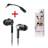 Electronics : TeckNet 2.5mm to 3.5mm Stereo Adapter with Line Features and Kanen EC7 In Ear Sound Isolating Stereo Earphones(Black)