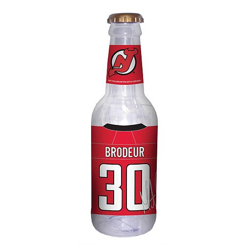 Mustang New Jersey Devils Martin Brodeur Beer Bottle Coin Bank