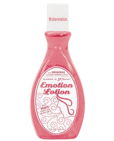 Edible Water Basesd Original Flavored Warming Massage Oil WATERMELON by Emotion Lotion 4oz
