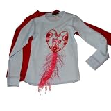 American Apparel 2 Pack for Kids - Red Long Sleeve Tee (size 12) and Light Blue Heart Thermal - Ship...