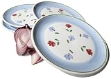 Pinzon by Caleca Petali 4-Piece Dinner Plate Set