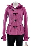 Hydraulic Magenta Pink Hooded Toggle Pocket Long Sleeve Coat