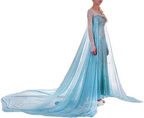 Amoiz Frozen Cos Queen Elsa Snowflake Fancy Dress Cos-play Costume (medium)