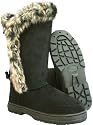 Black Toggle Button Fur Lined Winter Snug Boots - Thick Waterproof Tread Soles (REPEAT STOCK JUST IN)