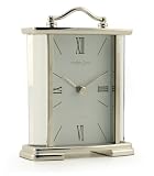 LC Designs Silver & Crystal Finish Carriage Clock