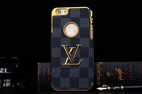 Funny® iPhone 6 Plus / iPhone 6S Plus 5.5 inch Bling Luxury Golden Frame Hard PC Snap On Back Case Cover - Pattern 4