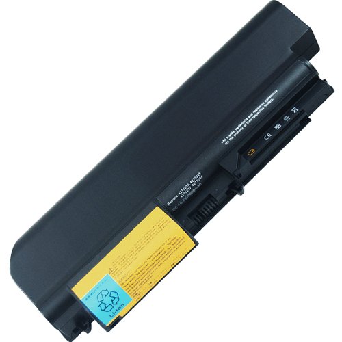 Image 7200mAh 9cell Battery IBM ThinkPad R61i R61 14-Inch Wide - Levono ThinkPad T400 fits 42T5225 42T5227 42T5262 42T5264 42T5229 Laptop Notebook Critical Battery - 10.8V/71Wh