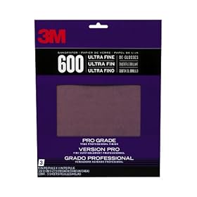 3M 25600NA-CC 600-Grit Pro Grade Sandpaper: Home Improvement