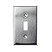TOPELE 1-Gang Stainless Steel Toggle Switch Wall Plate, Standard Size, Device Mount, Cover Plate for Home Decor Commercial Place with Screw