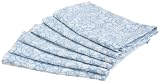 DII Damask Print Cerulean Blue Napkin - Printed, Set of 6