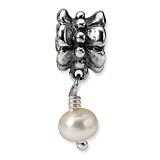 Sterling Silver Reflections Cultured Pearl Dangle Bead (4mm Diameter Hole)