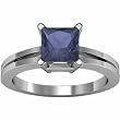 14K White Gold Iolite Ring