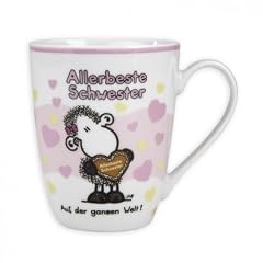 Sheepworld Tasse Allerbeste Schwester auf der ganzen Welt! Lieblingstasse von Sheepworld