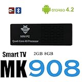 MK908 Google Android 4.2 Mini PC TV Dongle, RK3188 Quad Core, RAM DDR3 2GB, Nand Flash 8GB, Bluetooth