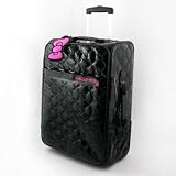Hello Kitty Black Embossed Patent Carry on Luggage