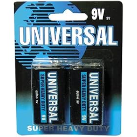Universal D5629 6F22 9V 2-PK Heavy Duty Batteries. by Universal