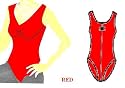 red lycra leotard pinch front sleeveless size 3 age 11-15 cheast 32