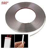 Amico 8mm Width Silver Tone 15m Plastic Car Decoration Strip