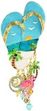 Lunch at The Ritz 2GO USA Flip Flop Pin - Beach, Shoes