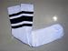 SKATER SOCKS スケーターソックス 白x黒 3ライン 19インチ