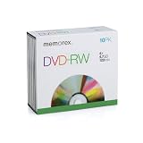 Memorex 05512 DVD-Rw Disc, 4.7GB, 10/Pack. Memorex DVD Re-Writable Disc, Speed 4X, 4.7 GB, Slim Jewel Cases, 10/pack