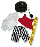 Pirate Outfit Teddy Bear Clothes Fit 14" - 18" Build-a-bear, Vermont Teddy Bears, and Make Your Own Stuffed Animals