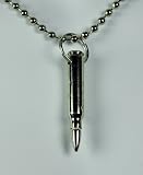 Silver Bullet Necklace 0.223 Mm Black Metal Punk Rock