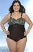 Delta Burke Tigress Plus Size Twist Front One Piece Swimsuit - Women's Swimwear Plus Size Swimsuits