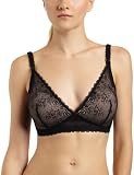 Le Mystere Women's Sexy Mama Wire-Free Nursing Bra,Black/Natural,36C