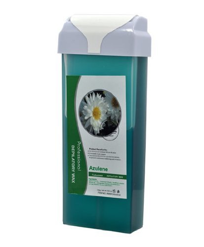 Roll-on depilatory wax cartridge azulene sensitive skin…