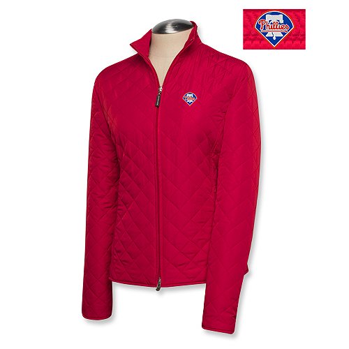 Philadelphia Phillies Women's Quilted Jacket By Cutter & Buck Small