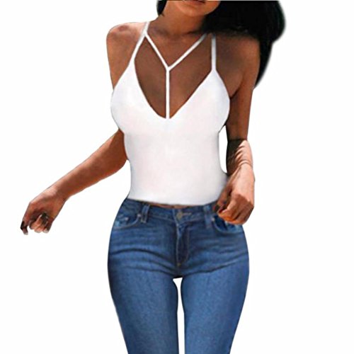 Kwok Blouse, Women's Bra Crop Bustier Bralette Corset Tops Tank T-Shirt (M, White)