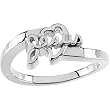 14K White Gold "Jesus" Children's Ring