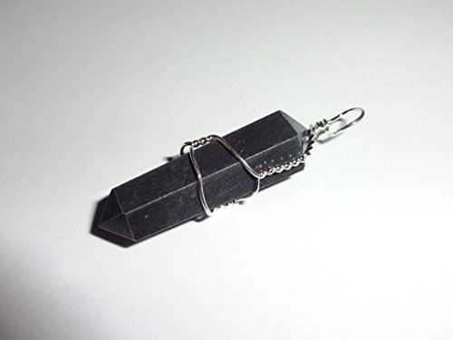 1pc Black Obsidian Premium Crystal Cut Healing Gemstone Wire Wrapped with Loop Point Pendant