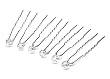 Bridal Hair Pin with Single Swarovski Crystal (Set of 6) 276