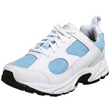 Drew Shoe Women's Flash Athletic Walker,White/Blue,5 M US