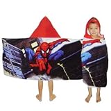 Marvel Spiderman Hooded Towel - Kids Bath, Pool or Beach Towel