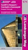 Cardiff & Newport, Pontypool OS Landranger Map 171