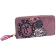 Juicy Couture Royal Botanical Velour Zip Wallet Dusky Orchid'