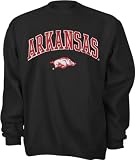 Arkansas Razorbacks Black Tackle Twill Crewneck Sweatshirt
