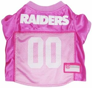 Oakland Raiders NFL Football Dog Jersey Shirt - Pink - for Xtra Small Dogs