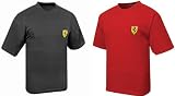 Ferrari Small Scudetto T-Shirt in Red or Black