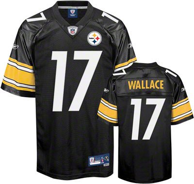 Mike Wallace #17 Pittsburgh Steelers (Lg) Onfield Authentic Black Jersey