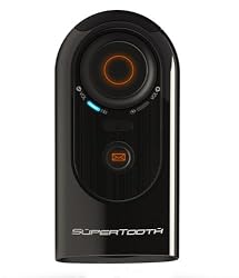 SuperTooth High Definition Bluetooth Portable Visor Car Kit and Speakerphone for Cell Phones, iPad 2, and iPhone Retail Packaging (Black)